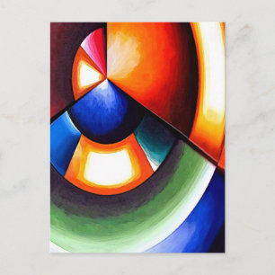 Originele Abstracte kubistische kunst Briefkaart