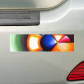 Originele Abstracte kubistische kunst Bumpersticker (Op auto)