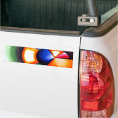 Originele Abstracte kubistische kunst Bumpersticker (Op Truck)