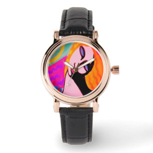 Originele Abstracte Kunst aan Draag Horloge