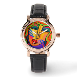 Originele Abstracte Kunst aan Draag Horloge