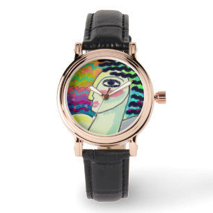 Originele Abstracte Kunst aan Draag Horloge