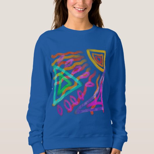 Originele Abstracte Kunst aan Draag Trui (Voorkant)