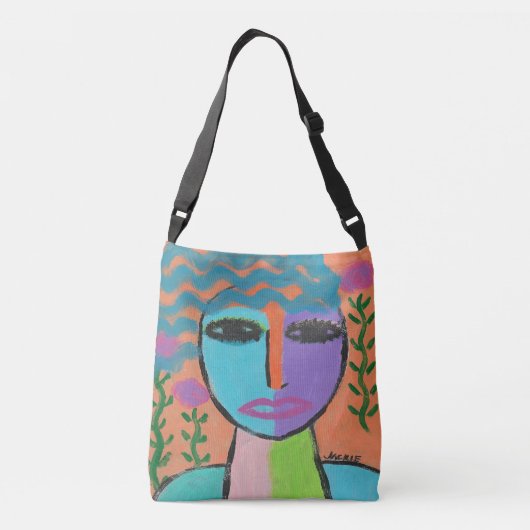 Originele Abstracte Kunst Crossbody Tas (Achterkant)