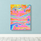 Originele abstracte kunst Flow van de Kosmos Canvas Afdruk (Insitu (Houten vloer))