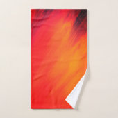 Originele Abstracte kunst geel en sinaasappel Bad Handdoek (Handdoek)