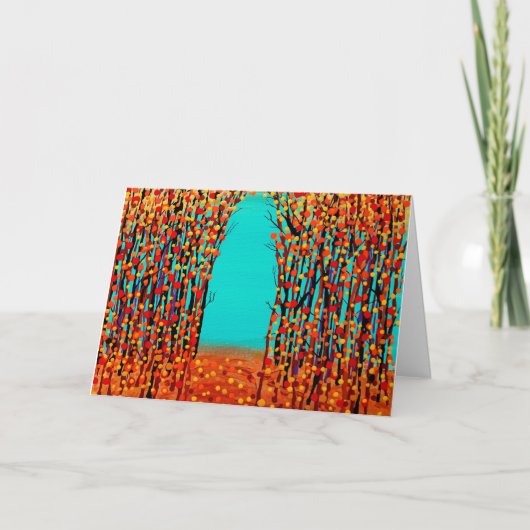 originele abstracte kunst Herfst Kleur Kaart (Voorkant)