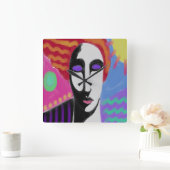 Originele Abstracte Kunst Ronde Klok (Huis)