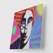 Originele Abstracte Kunst Ronde Klok (Hoek)