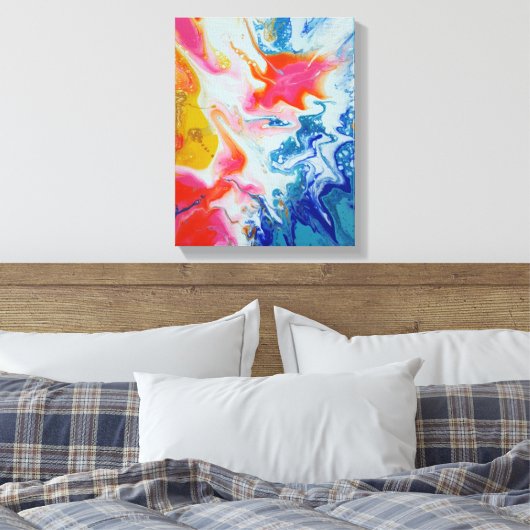 Originele abstracte kunst Zomer Respiet Canvas Afdruk (Insitu (Slaapkamer))
