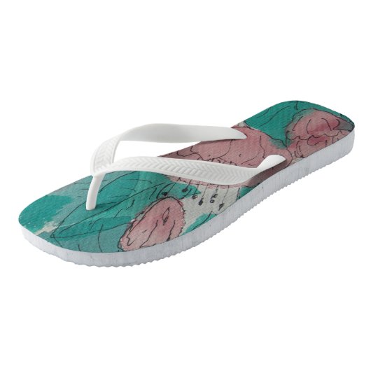 originele abstracte schettering floral teenslippers (Schuin)