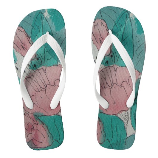 originele abstracte schettering floral teenslippers (Voetbed)