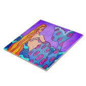 Originele Abstracte Zeemeermin digitale kunst Tegeltje (Zijkant)