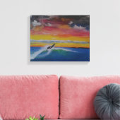 Originele acrylverfafdruk canvas afdruk (Insitu (Woonkamer))