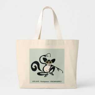 Originele afbeelding - AYE-AYE -Bedreigde dieren - Grote Tote Bag