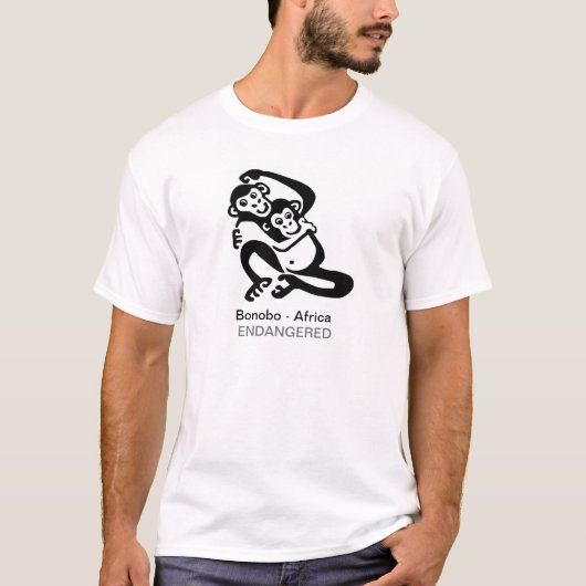 Originele afbeelding - BONOBO - Bedreigde dieren - T-shirt (Voorkant)