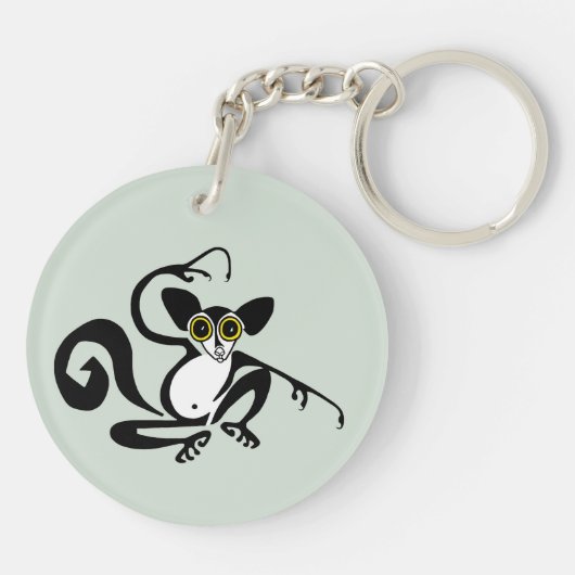 Originele afbeelding - Cool AYE-AYE - Natuur Sleutelhanger (Achterkant)