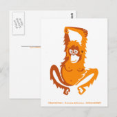 Originele afbeelding - ORANGUTAN - Bedreigde soort Briefkaart (Voorkant / Achterkant)