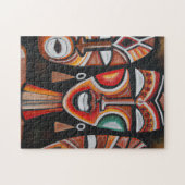 Originele Afrikaanse Masker Kunst Legpuzzel (Horizontaal)