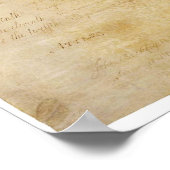 ORIGINELE Amerikaanse Grondwet Bill of Rights Poster (Hoek)