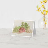 Originele aquarel schets kaart (Gele Bloem)