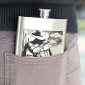 Originele Art Cowboy tekening Cool Classic Hip Heupfles (Voorbeeld)