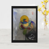 Originele Art Kaart "Het cadeau" (Gele Bloem)