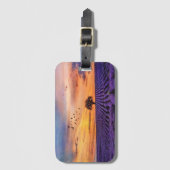 Originele Art Lone Tree Peaceful Scenery Bagagelabel (Voorkant (verticaal))