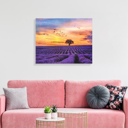 Originele Art Lone Tree Peaceful Scenery Canvas Afdruk (Insitu (Woonkamer))