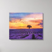 Originele Art Lone Tree Peaceful Scenery Canvas Afdruk (Voorkant)