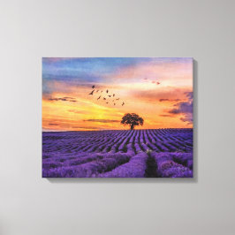Originele Art Lone Tree Peaceful Scenery Canvas Afdruk