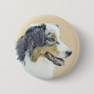 Originele Australian Shepherd-schildering - origin Ronde Button 5,7 Cm