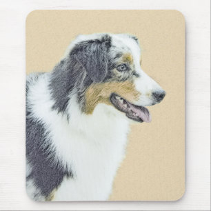 Originele Australische Herder Schildering - Kunst  Muismat