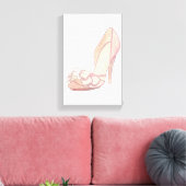 Originele Badgley Mischka schoen illustratie Canvas Afdruk (Insitu (Woonkamer))