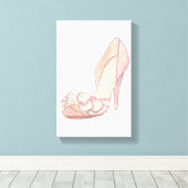 Originele Badgley Mischka schoen illustratie Canvas Afdruk (Insitu (Houten vloer))