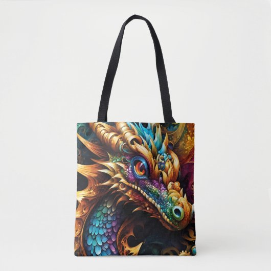 Originele bag Dragon in steampunk-stijl Tote Bag (Voorkant)