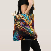 Originele bag Dragon in steampunk-stijl Tote Bag (Dichtbij)