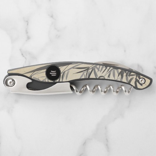 Originele Bamboe Rat schilderij Chinees Jaar Zodia Kurkentrekker (Voorkant)