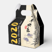 Originele Bamboe Ratten schilderen Chinese Verniss Bedankdoosjes (Achterkant)