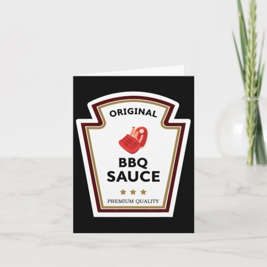 Originele BBQ Sauce Condiment Groep Kostuum Kaart (Voorkant)