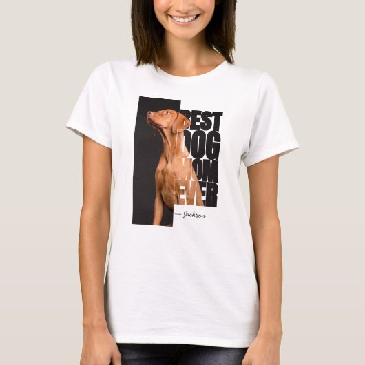 Originele Beste Hond Moeder Ooit Custom Pet Photo  T-shirt (Voorkant)