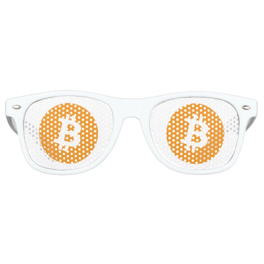 Originele Bitcoin Logo Symbool Zonnebril (Voorkant)