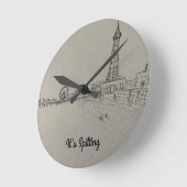 Originele Blackpool Tower-kunst Ronde Klok (Hoek)