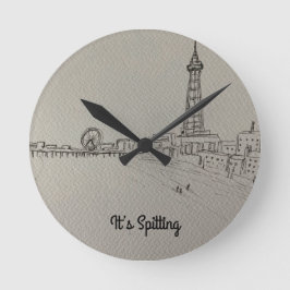Originele Blackpool Tower-kunst Ronde Klok