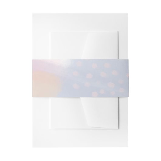 Originele Blauwe Abstracte Kunst bruiloft Uitnodigingen Wikkel (Voorkant Voorbeeld)