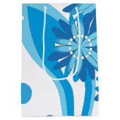 Originele blauwe bloemen medium cadeauzakje (Achterkant)