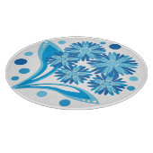 Originele blauwe bloemen snijplank (Hoek)