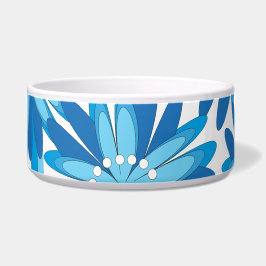 Originele blauwe bloemen voerbakje