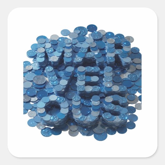 Originele Blauwe MARVELOUS Gift Sticker (Voorkant)