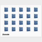 Originele Blauwe MARVELOUS Vierkante Sticker (Vel)